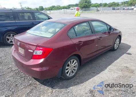 2012 Honda Civic Ex-L z USA, uszkodzony, nr VIN 2HGFB2F93CH544242